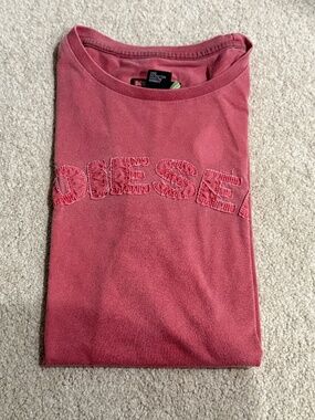 Diesel Men's Large Used Logo Short Sleeve Cotton Tee Shirt
